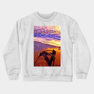 Ships anchor on beach Crewneck Sweatshirt